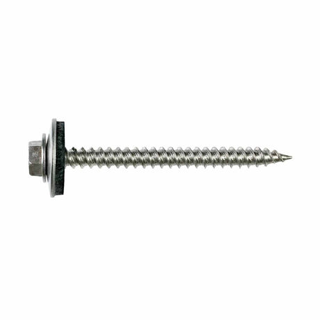 Simpson T09150HWAC Strong-Tie Metal-Panel Screw with EPDM Washer #9 x 1-1/2 in. Hex Head Type 316 Stainless Steel (100 Pack)