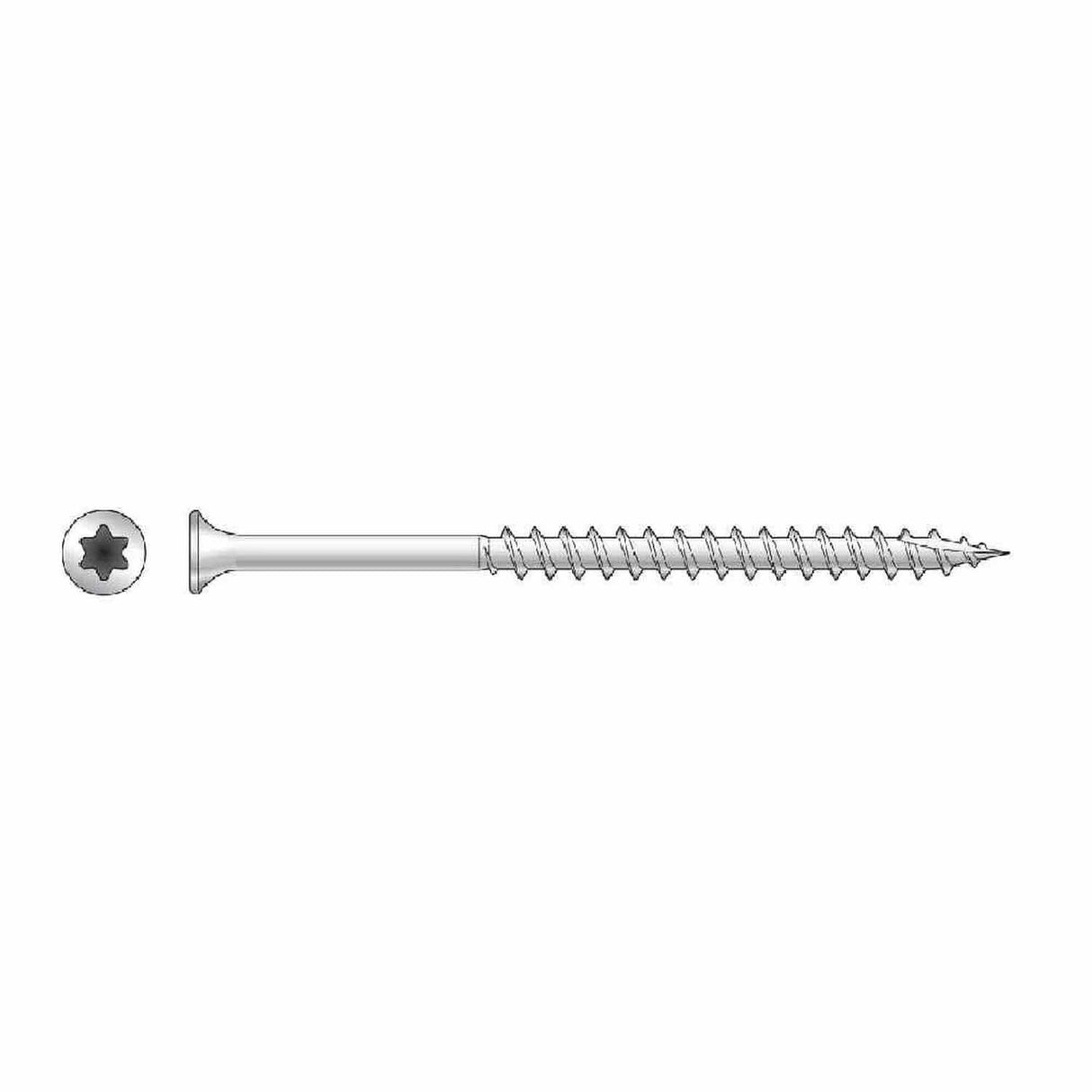 Simpson Strong-Tie T10250DT5 (#10 x 2-1/2") Bugle-Head Wood Screw, 6-Lobe Drive, Type 316 (5 lb. Tub) - 2