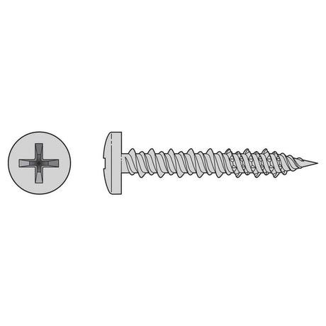 Simpson Strong-Tie T12J150PXC (#12 x 1-1/2") Pan Head Marine Screw, #3 Phillips Drive, Type 316 (100 Pack)