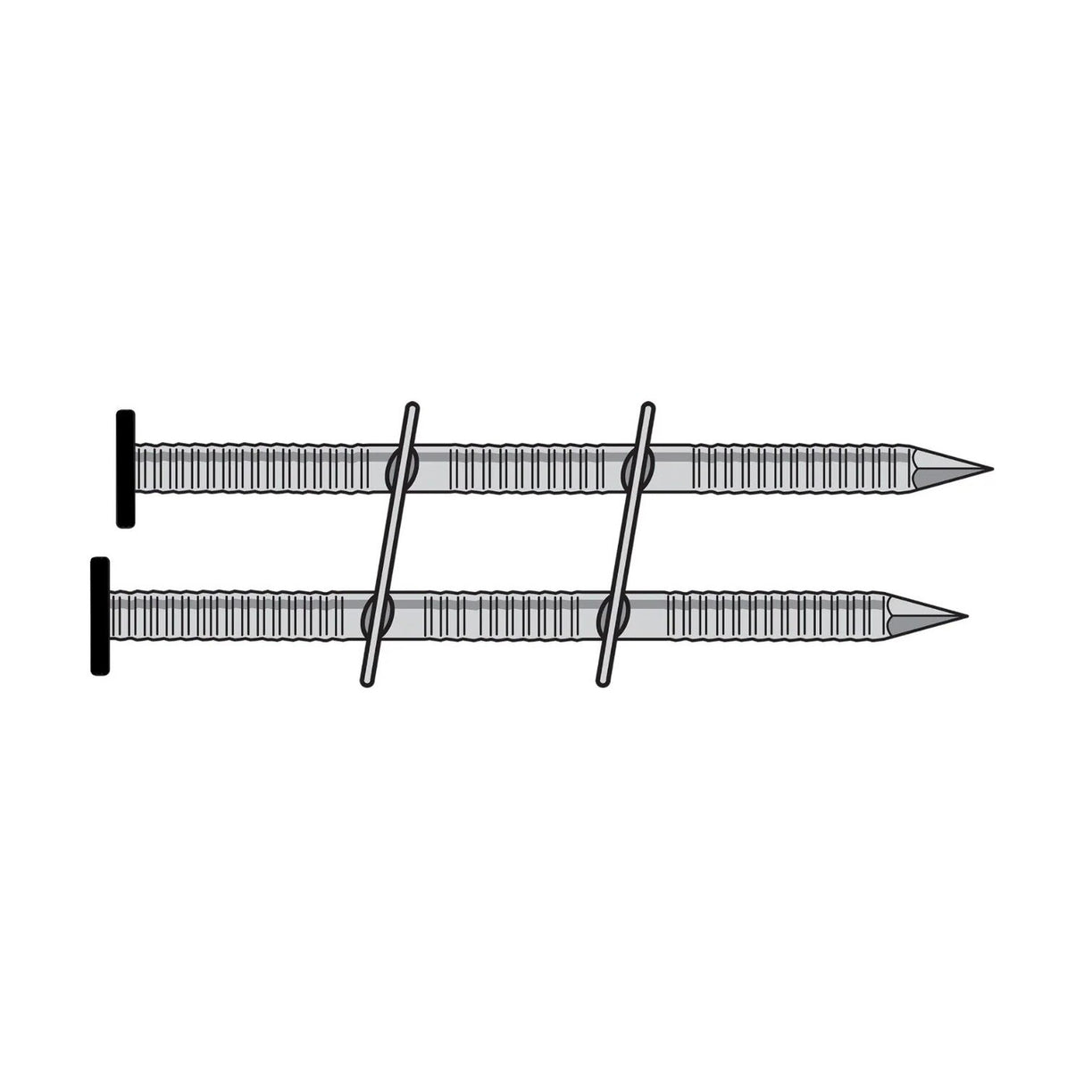 Simpson Strong-Tie T13A200SNJB (6d 2") 15 Degree Wire Coil, Painted Full Round Head Ring-Shank Nail, Black (1800 Pack) - 2