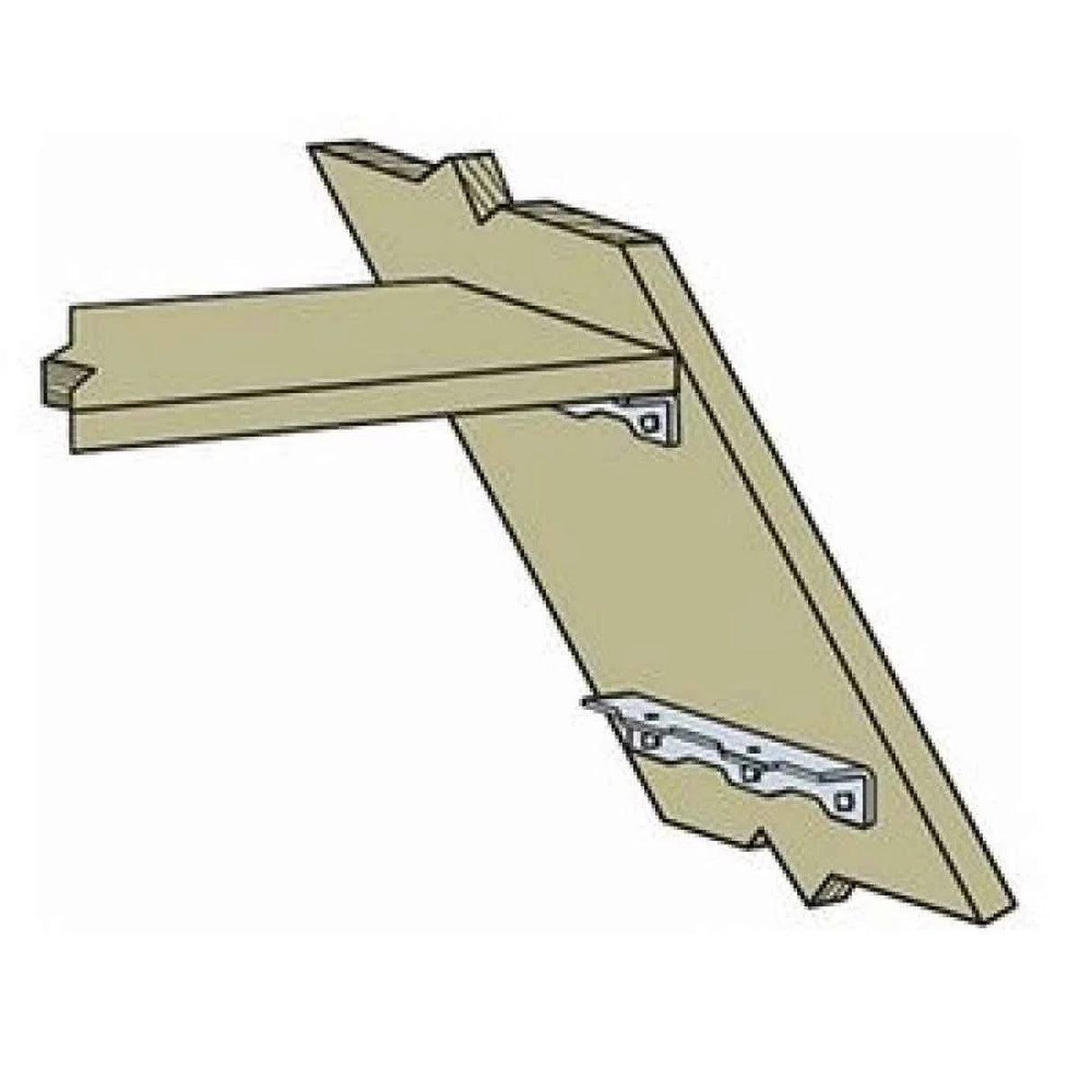 Simpson Strong-Tie TA9Z-R (8-1/4") 12 Gauge ZMAX Finish TA Staircase Angle for Sound Framing - 5