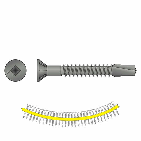 Simpson TBG1245S Quik Drive Quik Drive TB Wood-to-Steel Collated Screw N2000 Galvanized #12 x 1-3/4"