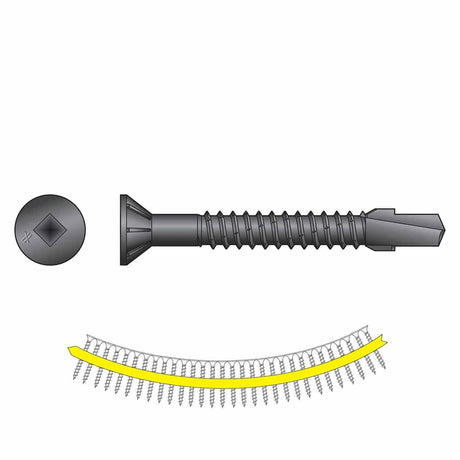 Simpson TBP1245S Quik Drive Quik Drive Wood-to-Steel Collated Screw #12 x 1-3/4" Black Phosphate