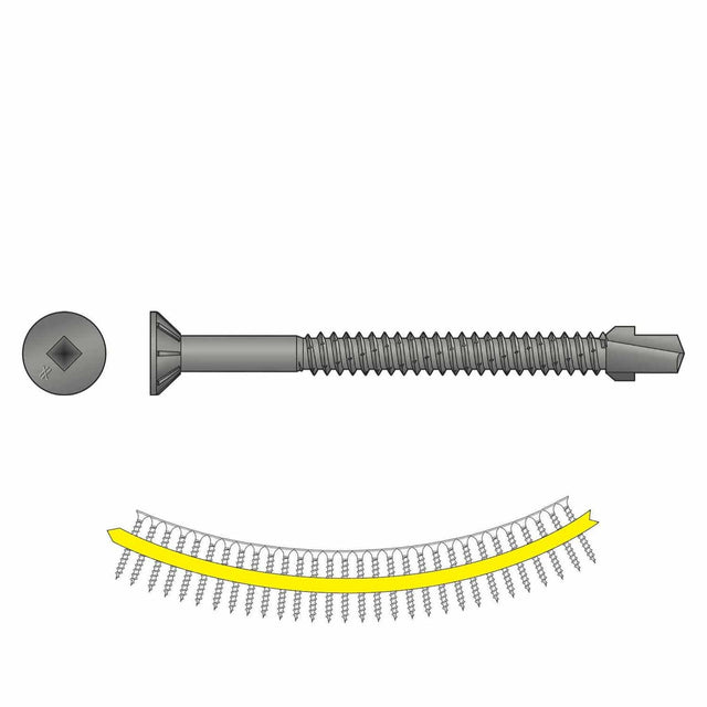 Simpson Strong-Tie TBP1475S Strong-Drive (#14 x 3") T30 TB Wood-to-Steel Screw Collated Screw - Black Phosphate (750 Pack)