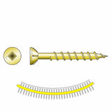 Simpson WSC112S Quik Drive Collated Wood Screw #8 x 1-1/2" #2 Square Flat Head Yellow Zinc
