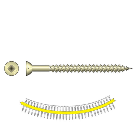 Simpson Strong-Tie WSCT212S (#8 x 2-1/2") Collated Roofing Tile Screw with Zinc Electroplate Coating (1500 Pack)