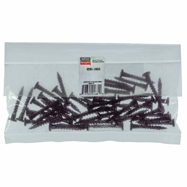 Simpson Strong-Tie WSWH-SWS46 Strong-Wall (#10 x 1-1/2") Replacement Screw Pack for High-Strength Wood Shearwall (46 Pack)