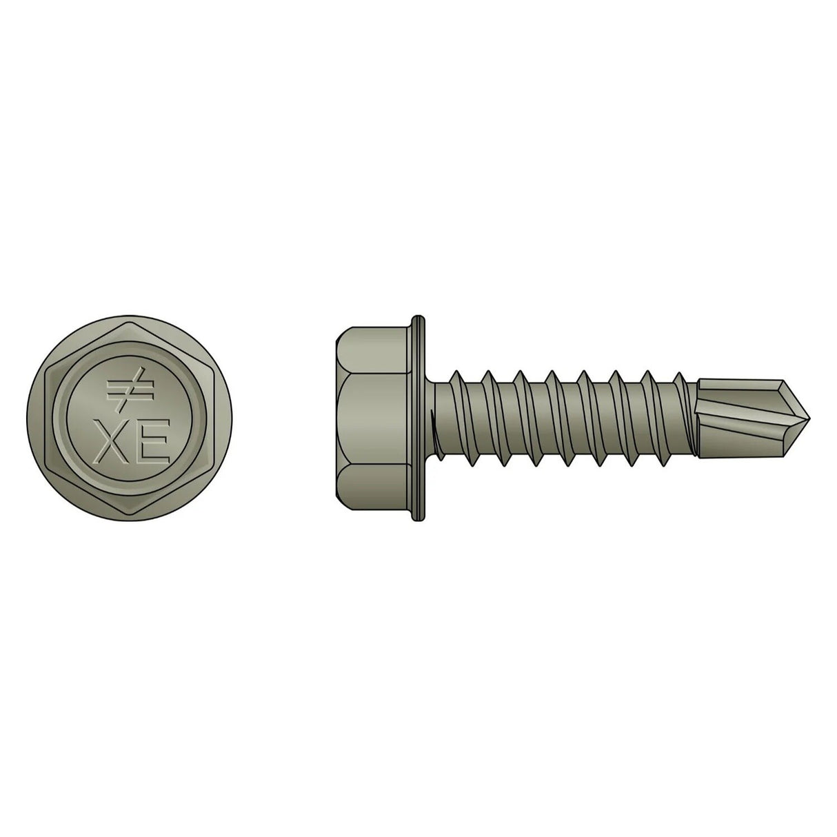 Simpson Strong-Tie XEQ34B1016C Strong-Drive (#10 x 3/4") XE Exterior Structural Metal Screw - Quik Guard (100 Pack)