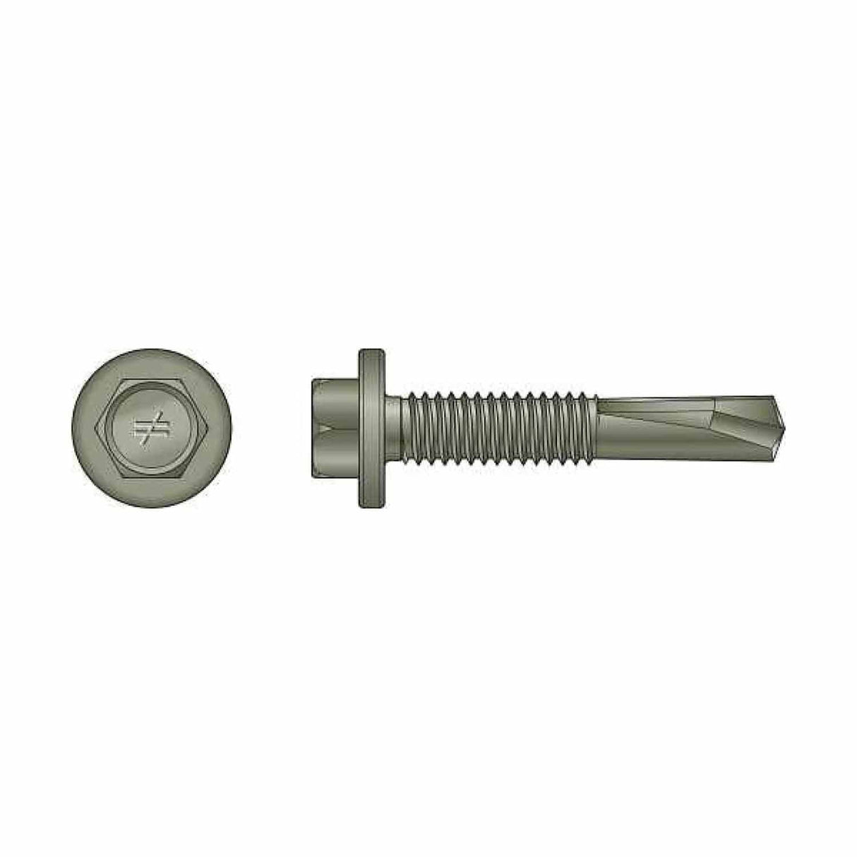 Simpson XMQ114B1224-2K Strong-Tie #12 x 1-1/4" Strong-Drive XM Medium-Head Metal Screw Quik Guard - 2