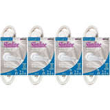 SlimLine 2236 Flat Plug Extension Cord, 2-Wire, 7-Foot, White