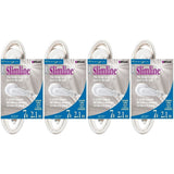 SlimLine 2236 Flat Plug Extension Cord, 2-Wire, 7-Foot, White