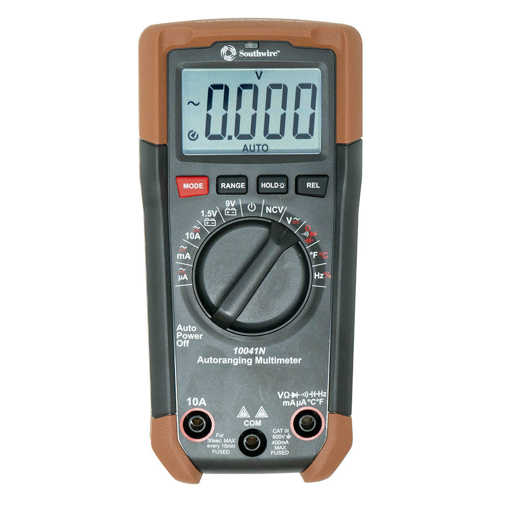 Southwire 10041N Auto-Ranging Digital Multimeter, 600V AC/DC - 4