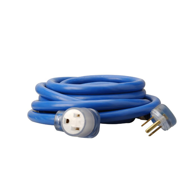 Southwire 19228806 50' 8/3 Gauge Heavy-Duty STW 40A/250V NEMA 6-50 Blue Welder Extension Cord