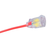 Southwire 2488SW8804 14/3 50' SJTW Red Extension Cord with Lighted End - 4