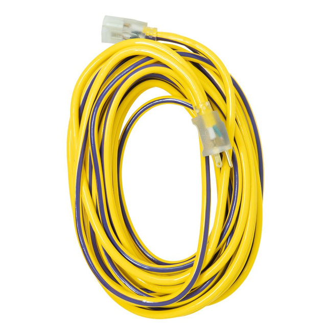 Southwire 2548SW0022 50' Extension Cord, 12/3 Gauge SJTW, Yellow/Purple Color, Low Energy