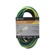 Southwire 2548SW0052 50' Extension Cord, 12/3 Gauge SJTW (Weather Resistant), Dark Green/Yellow Color, Low Energy