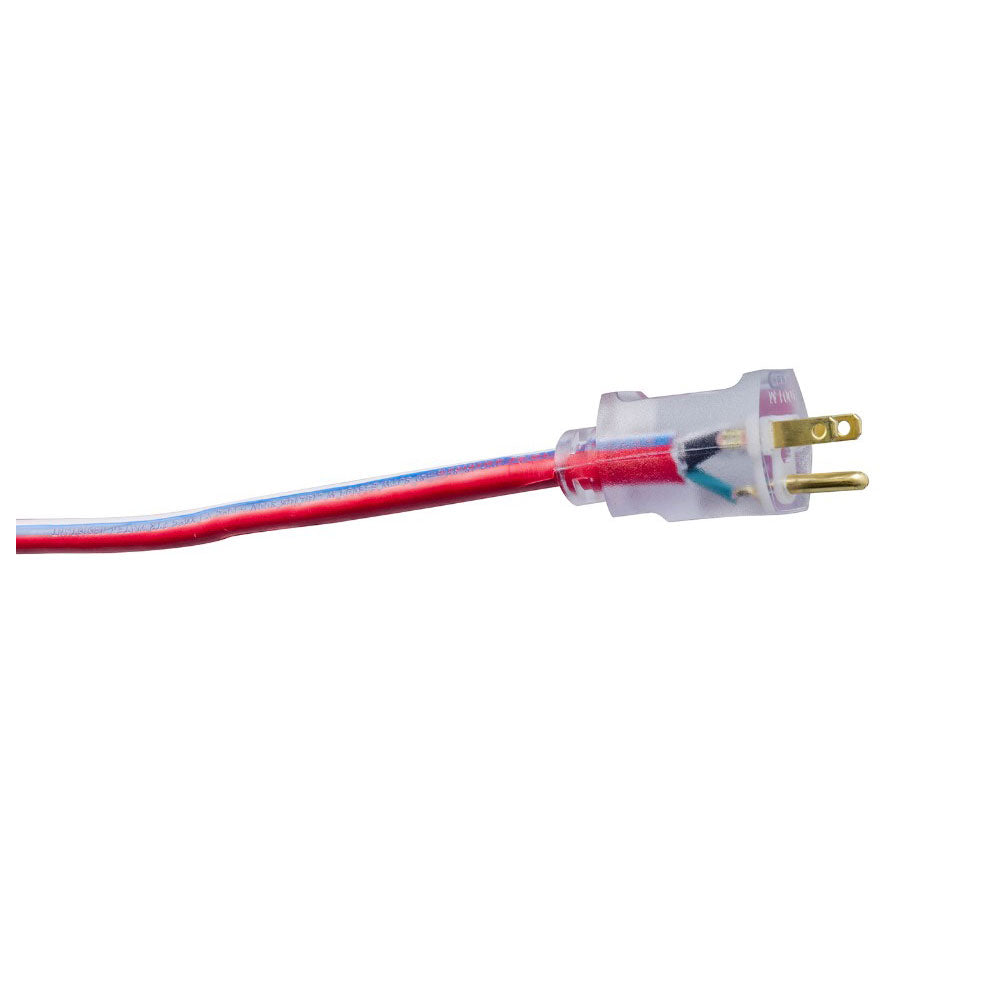 Southwire 2548SWUSA1 12/3 50' SJTW Red/White/Blue Extension Cord W/Lighted Ends - 2