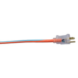 Southwire 2549SW003V 12/3 100' SJTW Orange/Blue Extension Cord with Lighted End - 3