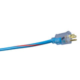Southwire 2549SW0064 12/3 100' SJTW Blue/Red Extension Cord with Lighted End - 2