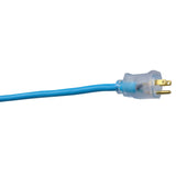 Southwire 2578SW000H 12/3 50' SJTW Cool Blue Extension Cord W/Lighted Ends (Extra Durable HD) - 3