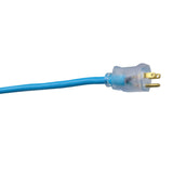 Southwire 2579SW000H 12/3 100' SJTW Cool Blue Extension Cord with Lighted Ends - 2