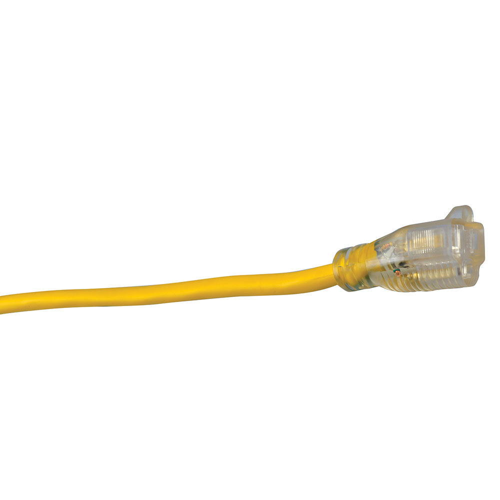 Southwire 2587SW8802 12/3 25' SJTW Yellow Extension Cord with Lighted End - 3