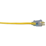 Southwire 2588SW0002 12/3 50' SJTW Yellow Extension Cord with Lighted End - 2