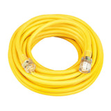 Southwire 2689SW0002 10/3 100' SJTW Yellow Extension Cord with Lighted End