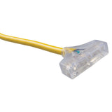 Southwire 3482SW8802 12/3 2' SEOW Yellow Polar/Solar Extension Cord Trisource - 3