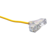 Southwire 3488SW0002 12/3 50' SJEOOW Yellow Polar/Solar Trisource Extension Cord - 3