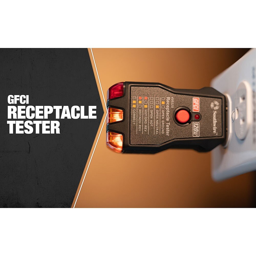 Southwire 40022S 40022S Receptacle Tester, Black - 7