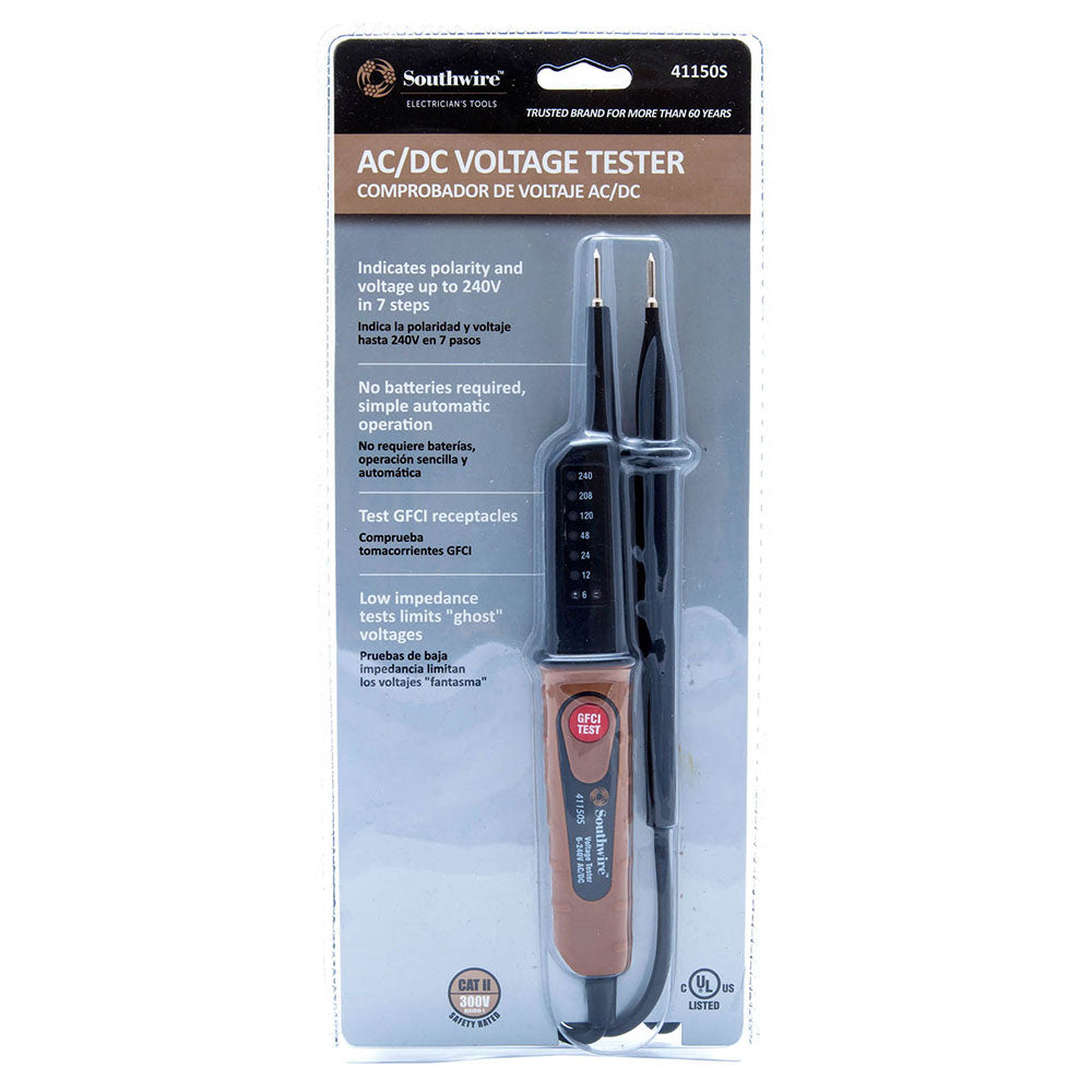 Southwire 41151S 480VAC/110VDC GFCI AC/DC Voltage Tester - 4