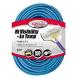 Southwire 41698806 100' High Visibility/Low Temperature Extension Cord, 12/3 Gauge SJTW, T-S Blue