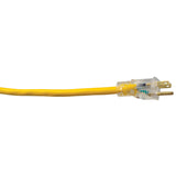 Southwire 4188SW8802 12/3 50' SJTW TRI-SOURCE Yellow Extension Cord W/Lighted End - 3