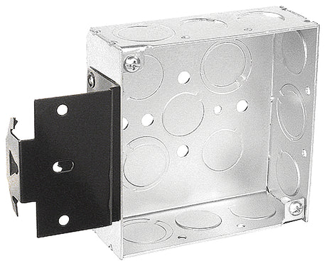 Garvin 52151-MS 4"x1-1/2" Square Junction Box w/Metal Stud Bracket