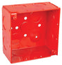 Garvin 52171-3/4RED 4"x2-1/8" Square Junction Box, 3/4" Knockouts