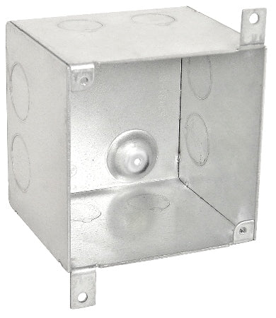 Garvin 52181-SPKR 4"x3-1/2" Square Concrete Box w/Mounting Tabs