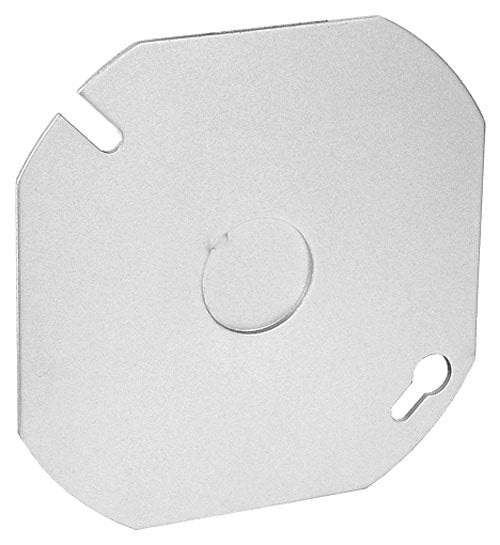 Garvin 54C6 4" Octagon Cover Flat with 1/2 in. Center Knockout