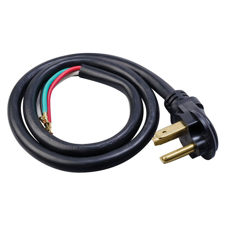 Southwire 9154SW8808 10/4 SRDT 30A Dryer 4' Black Round Cord with NEMA 14-30 Plug