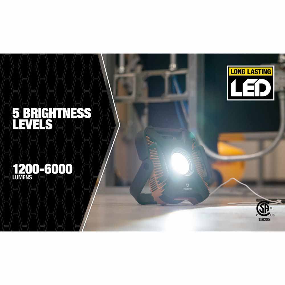 Southwire AL60CSW 6000 Lumen LED Rechargeable Work Light - 10