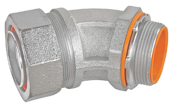 Garvin LTC-40045 4" Malleable Iron Liquid Tight 45 Degree Connector