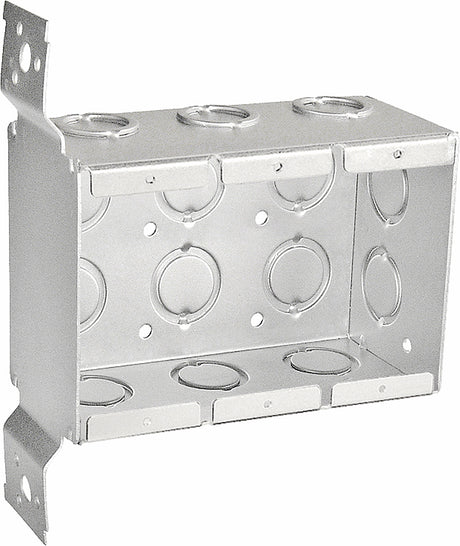 Garvin TB-325-F 2-1/2" Masonry Box w/Flat Vertical Bracket 3-Gang