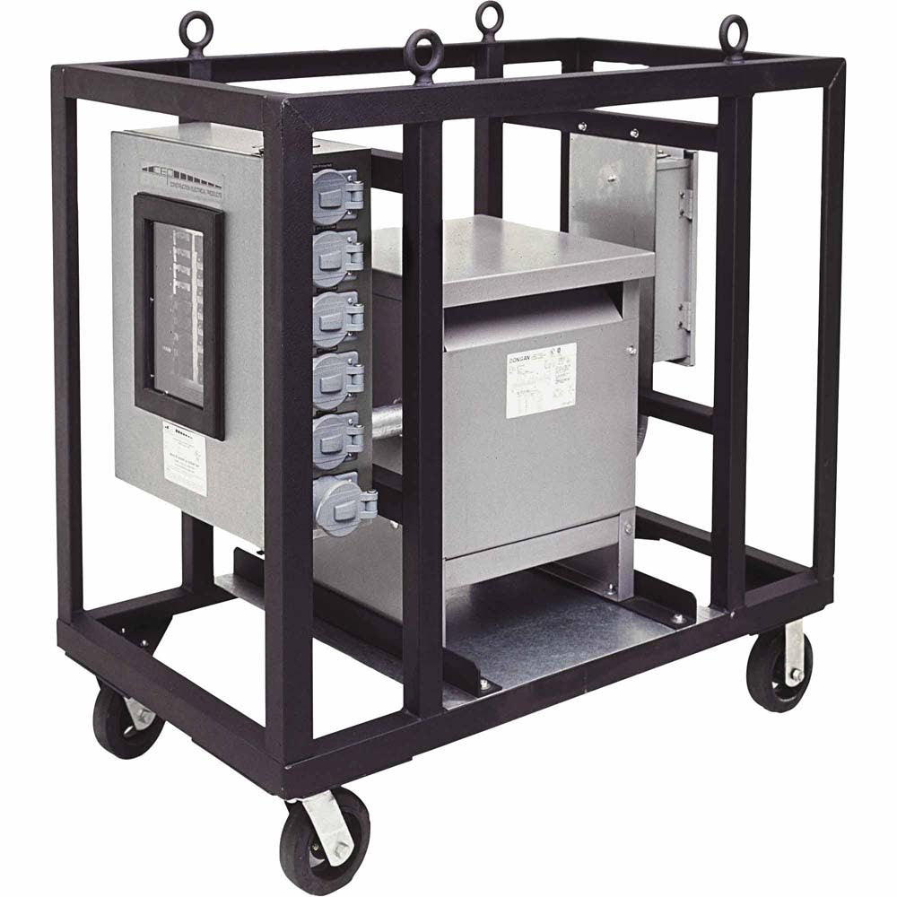 Southwire  6210PDC45 Power Distribution Cart 120/208V 125A Secondary 12-Circuit 4-Wheel 45KVA