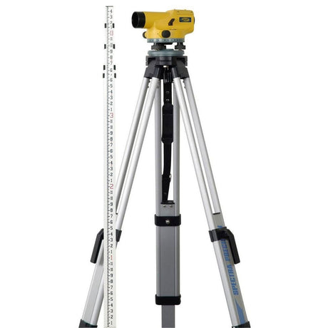 Spectra AL24M-2 24X Magnetic Dampened Automatic Level with Tripod and Rod (Inches)