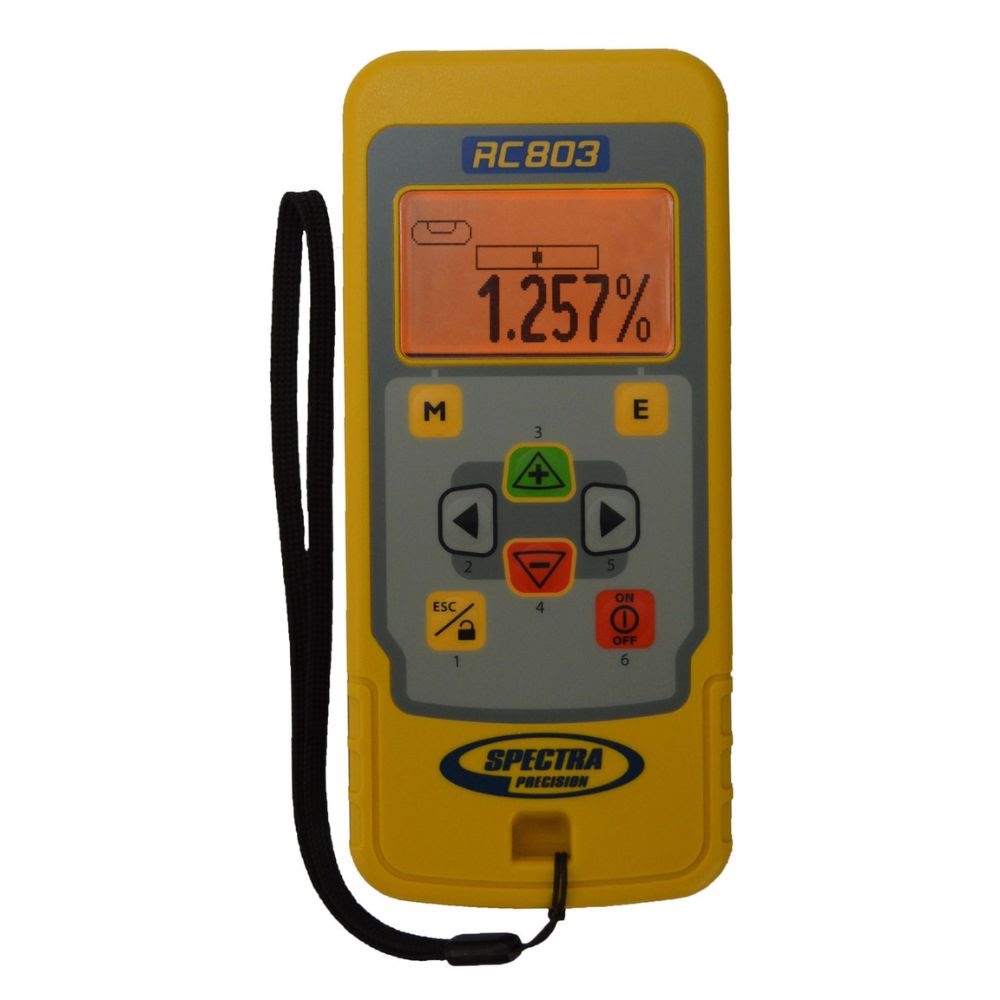 Spectra DG613 Dialgrade Pipe Laser, 8" Trivet Plate, Remote Control, Target, Rechargeable Batteries - 4