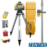 Spectra HV101GC-1 Self-Leveling Rotary Laser w/ HR320 Receiver, Tripod & Rod (10ths) - 10