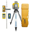 Spectra HV1305C-SC-2 Horizontal Vertical Interior Exterior Red Beam Laser Package with Receiver Remote Rod Tripod and Case Rechargeable