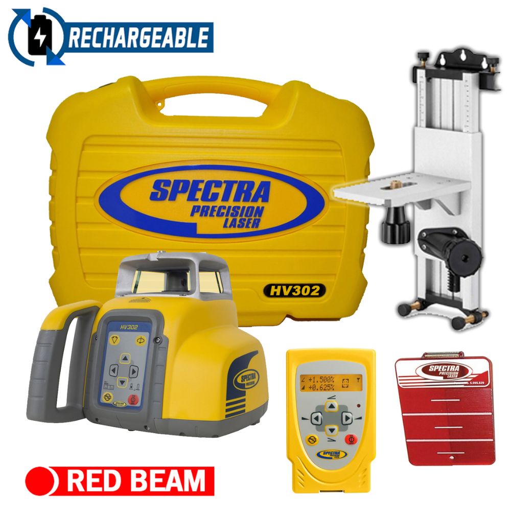 Spectra HV302-1 Horizontal / Vertical RED Laser Package with RC402N Remote - 7