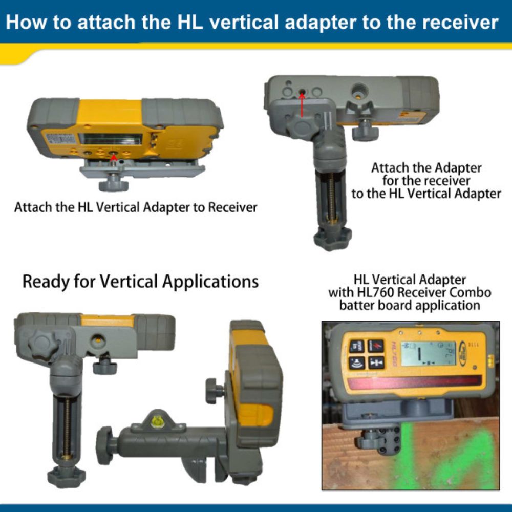 Spectra HV302-4 HV302 Horizontal / Vertical Laser GC Package Rechargeable with HL760 Receiver - 5