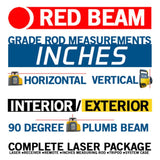 Spectra HV302GC-2 Horiz/Vert - Interior/Exterior Red Beam Laser GC Package with Remote, HL760 Receiver, Rod (Inches) and Tripod - 8